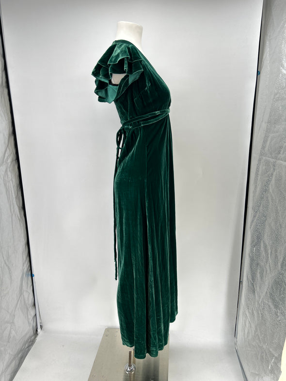 Robe en velours verte
