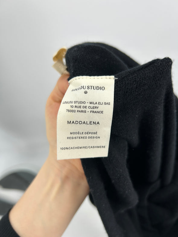Pantalon en maille noir "Maddalena"
