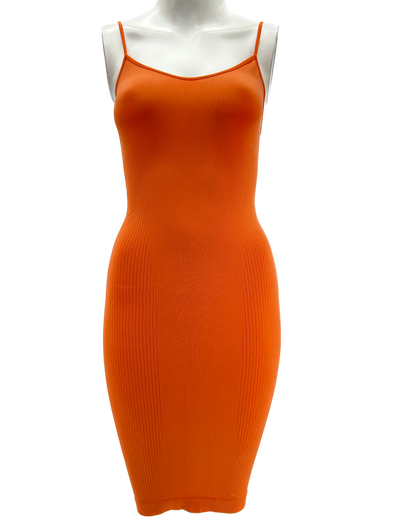 Robe à bretelle orange