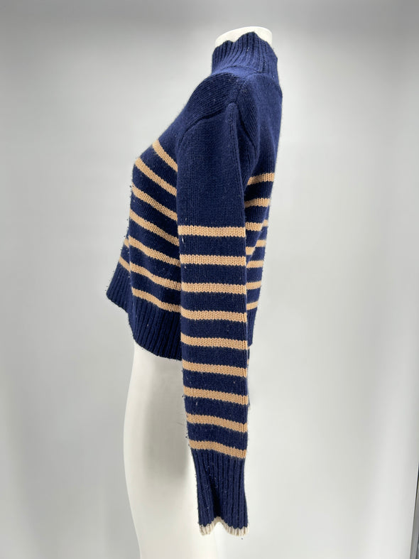 Pull col roulé en mélange de laine et de cachemire