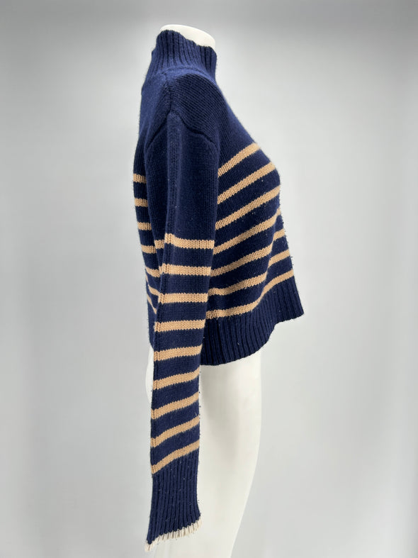 Pull col roulé en mélange de laine et de cachemire