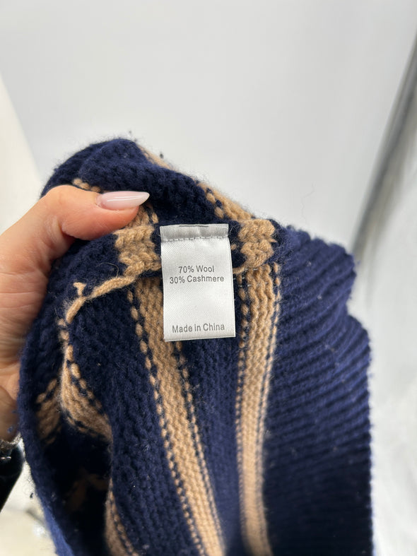 Pull col roulé en mélange de laine et de cachemire