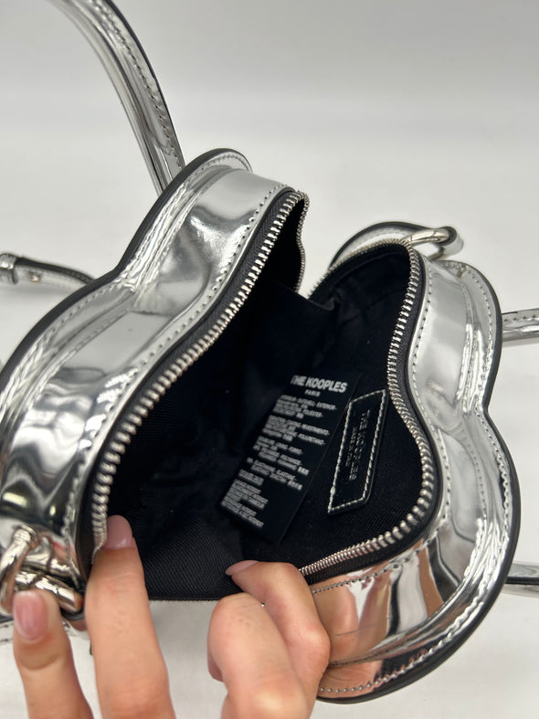 Sac coeur argenté