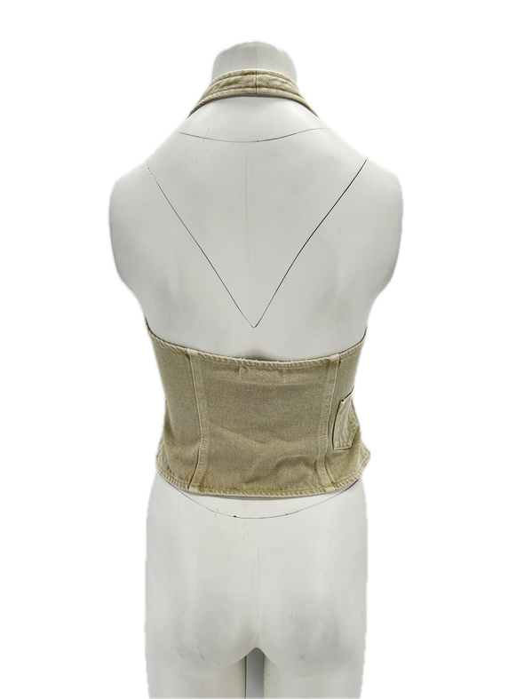 Gilet sans manches beige