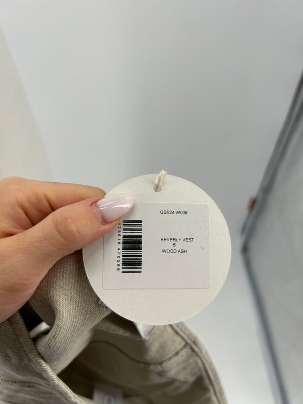 Gilet sans manches beige