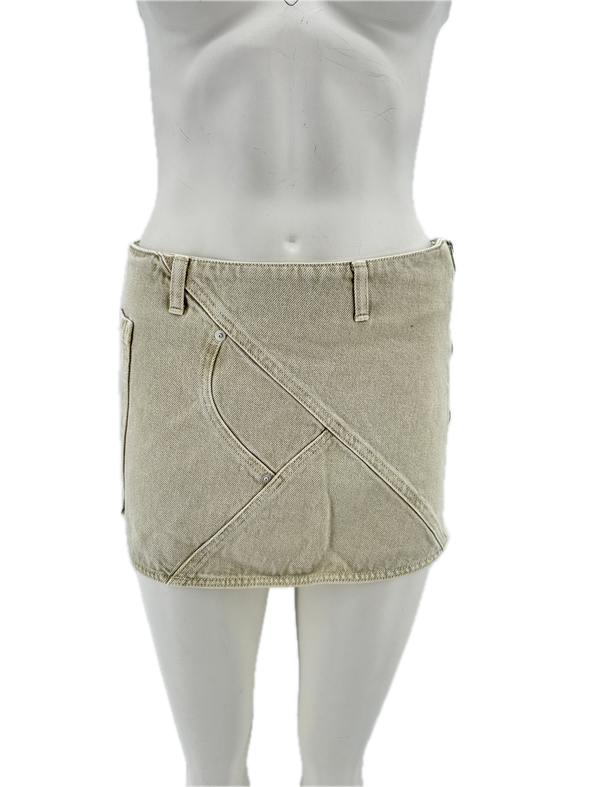 Jupe en denim beige