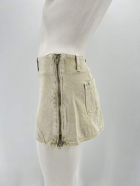 Jupe en denim beige