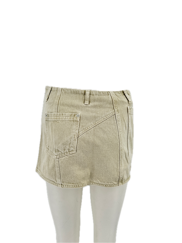 Jupe en denim beige