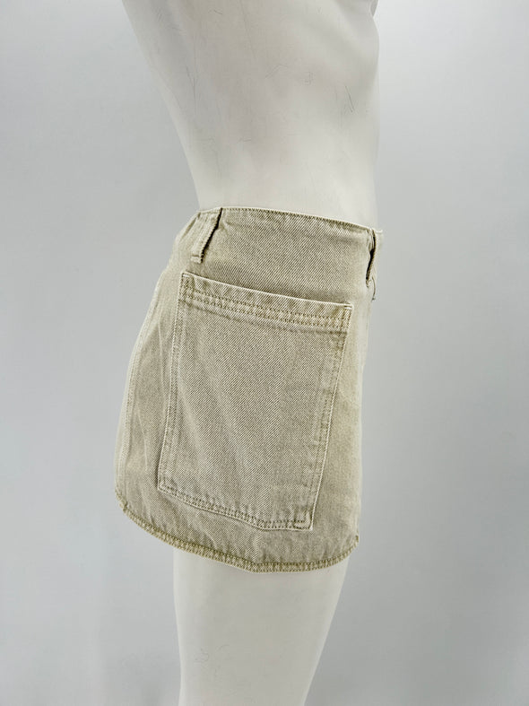 Jupe en denim beige