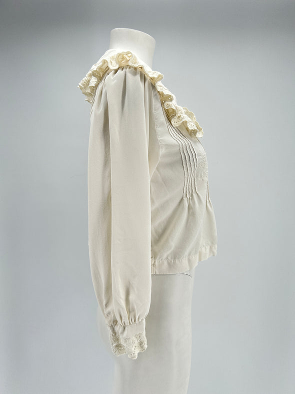 Blouse en soie blanche