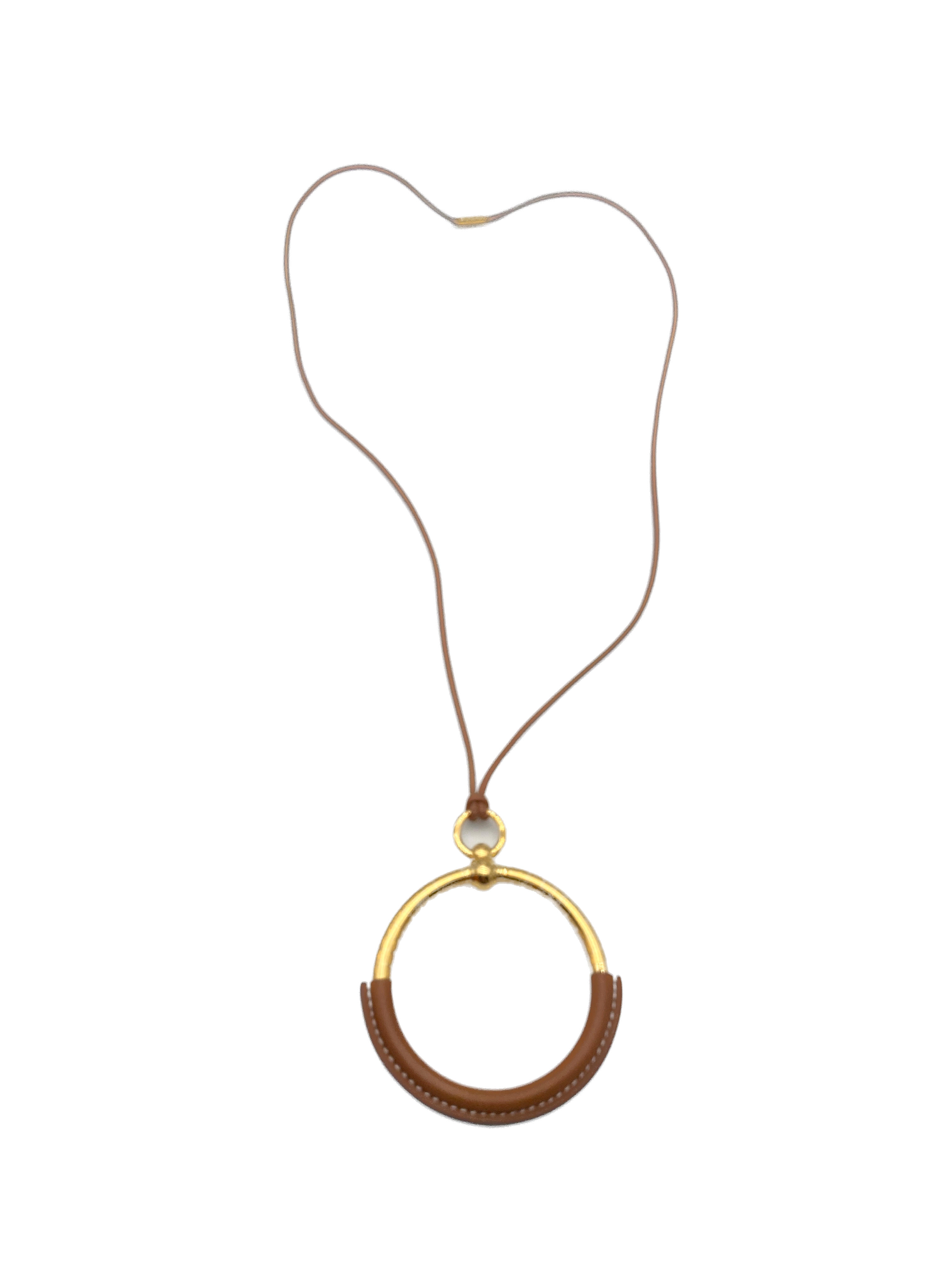 Collier Hermès En Fourrure De Lapin Orylag – Cuir Marron Naturel