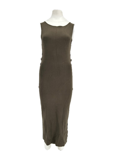 Robe ajourée kaki