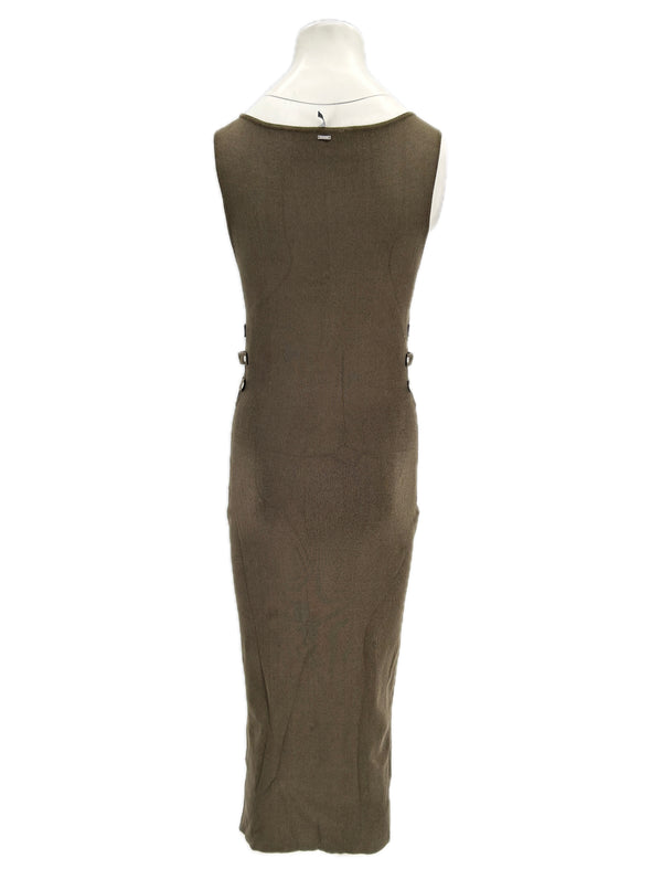 Robe ajourée kaki