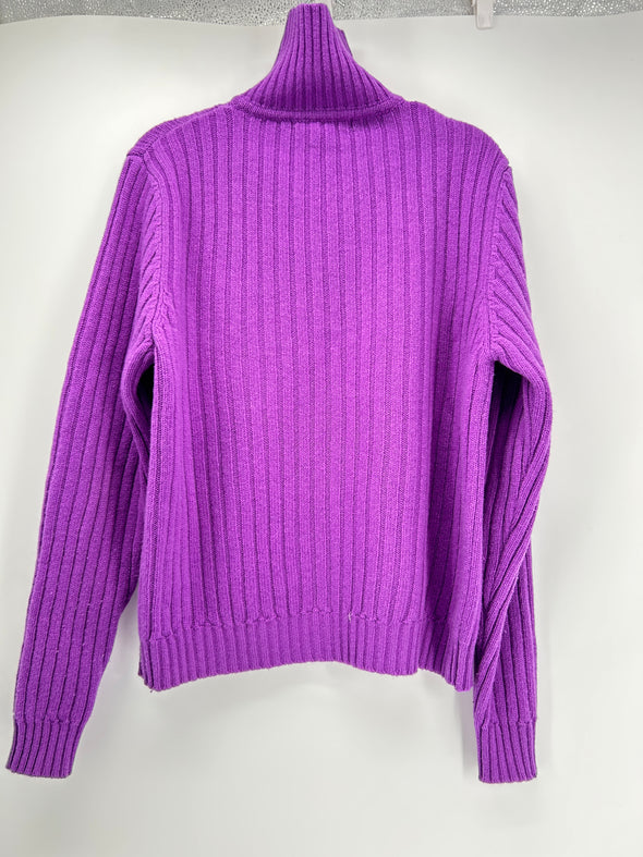 Pull col montant violet