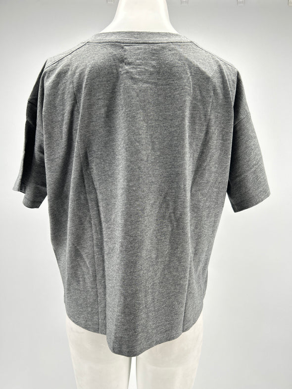 T-shirt gris col V "Faaa"