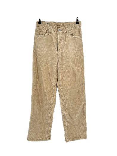 Pantalon côtelé beige "Ribcage Straight Ankle"