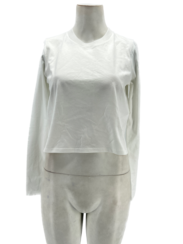 T-shirt blanc à manches longues "Masal"