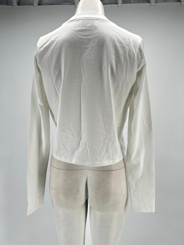 T-shirt blanc à manches longues "Masal"