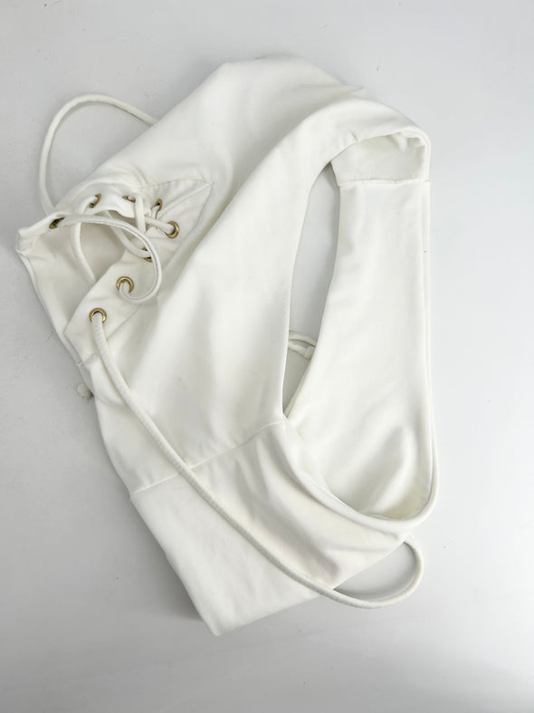 Ensemble maillot de bain blanc ajustable