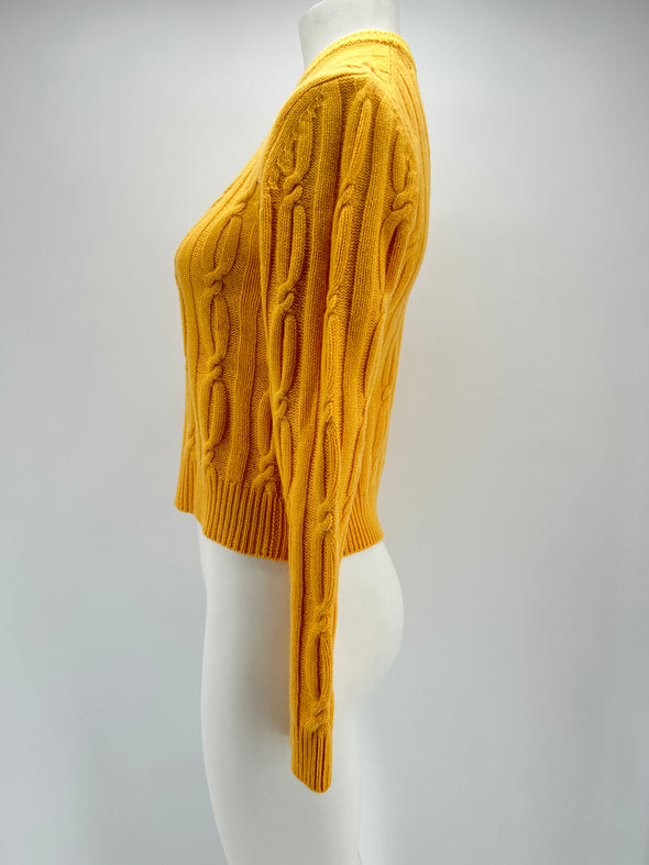 Pull en cachemire jaune