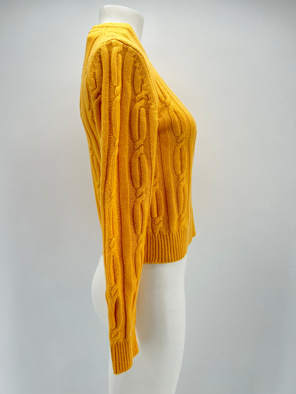 Pull en cachemire jaune