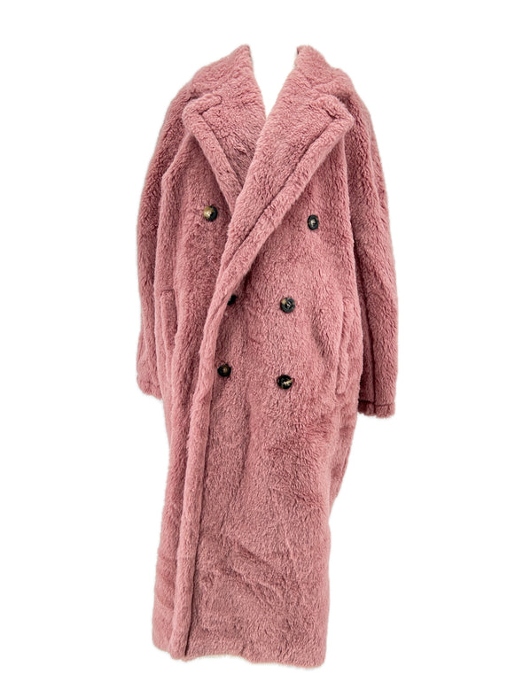 Manteau "Teddy Bear Icon" en alpaga rose