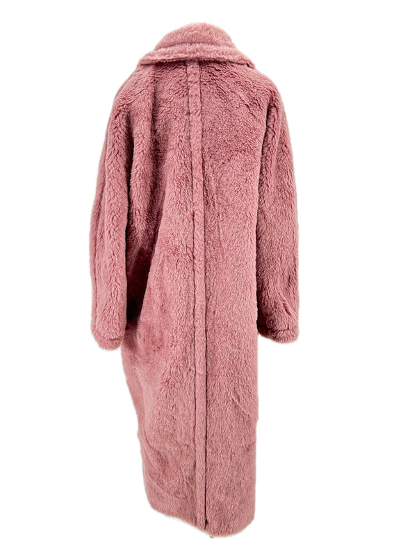 Manteau "Teddy Bear Icon" en alpaga rose