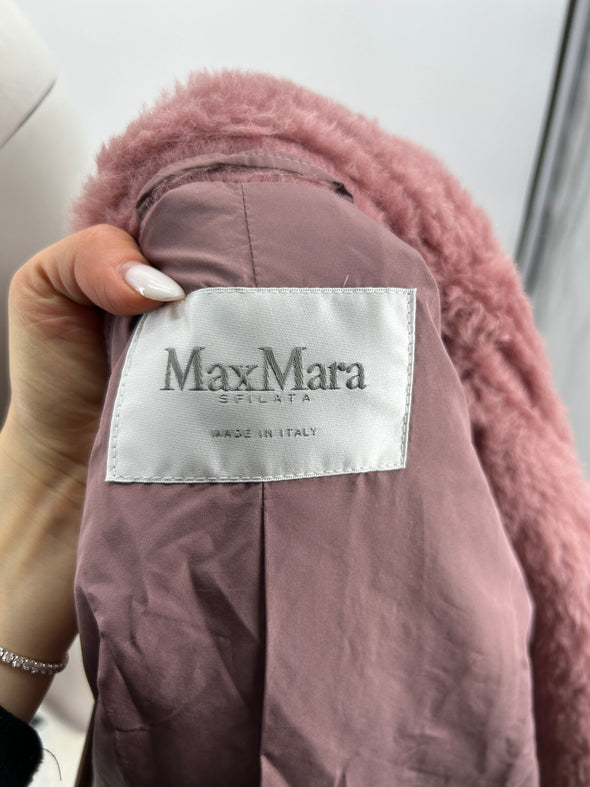 Manteau "Teddy Bear Icon" en alpaga rose