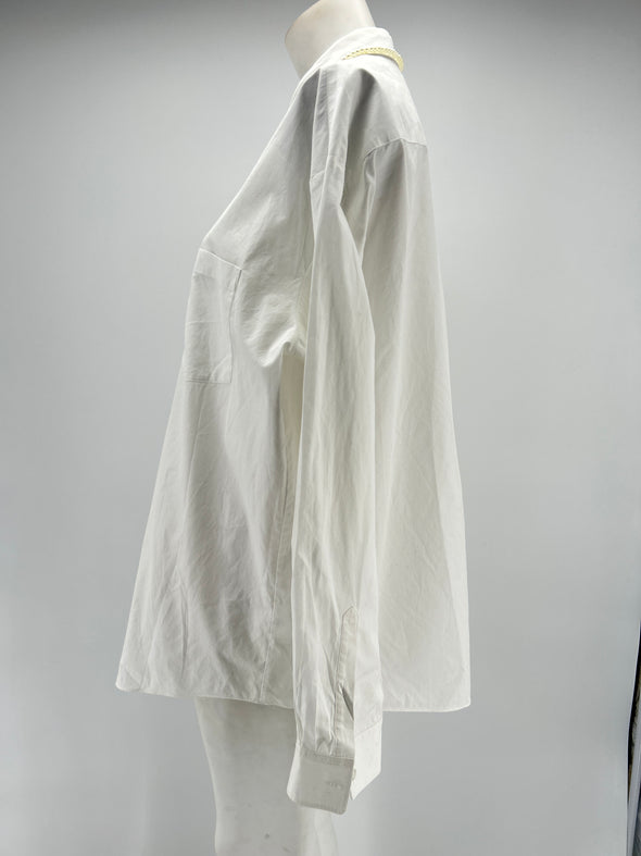 Chemise blanche avec col en perles
