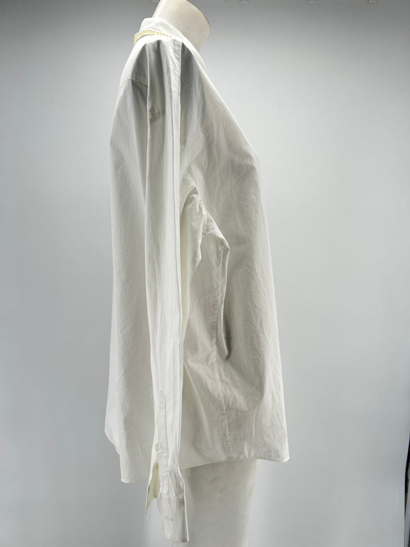 Chemise blanche avec col en perles