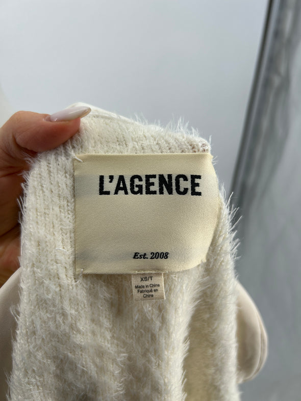 Blazer texturé écru