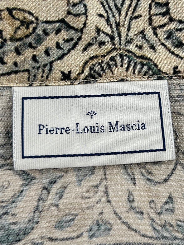 Veste blazer beige à motifs oiseaux