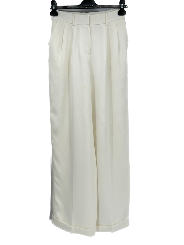 Pantalon en satin blanc