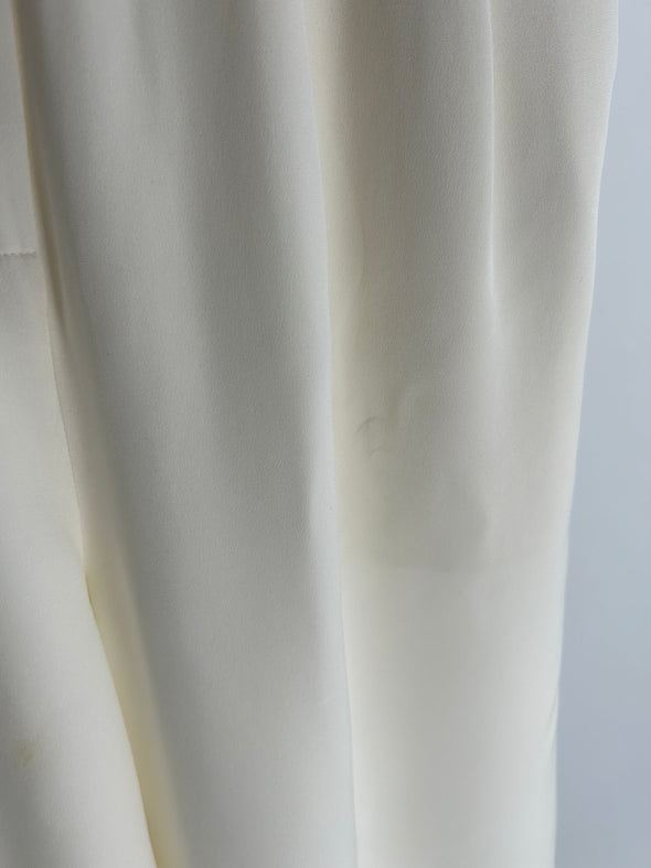 Pantalon en satin blanc