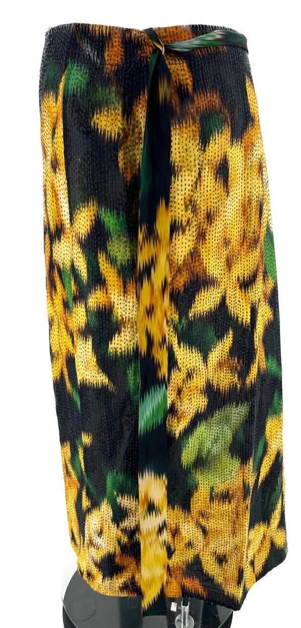 Jupe longue à motifs fleurs