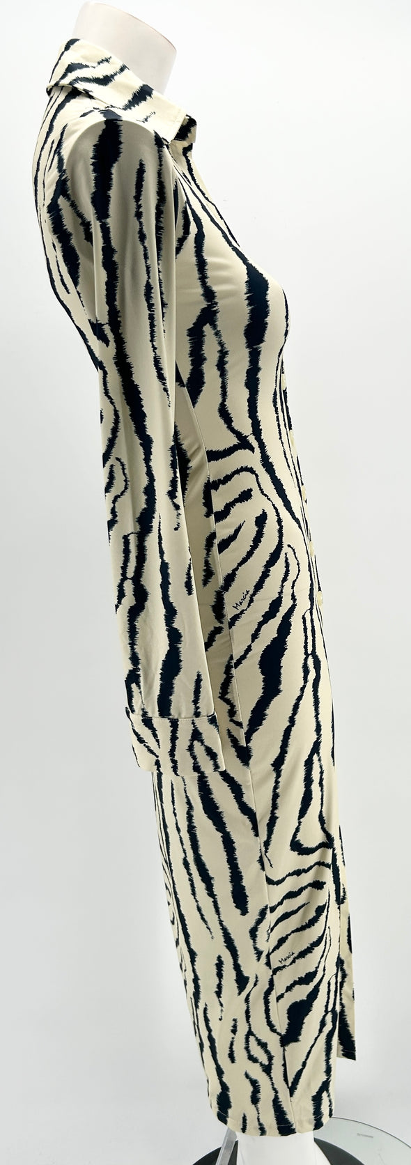 Robe longue à imprimé zébré