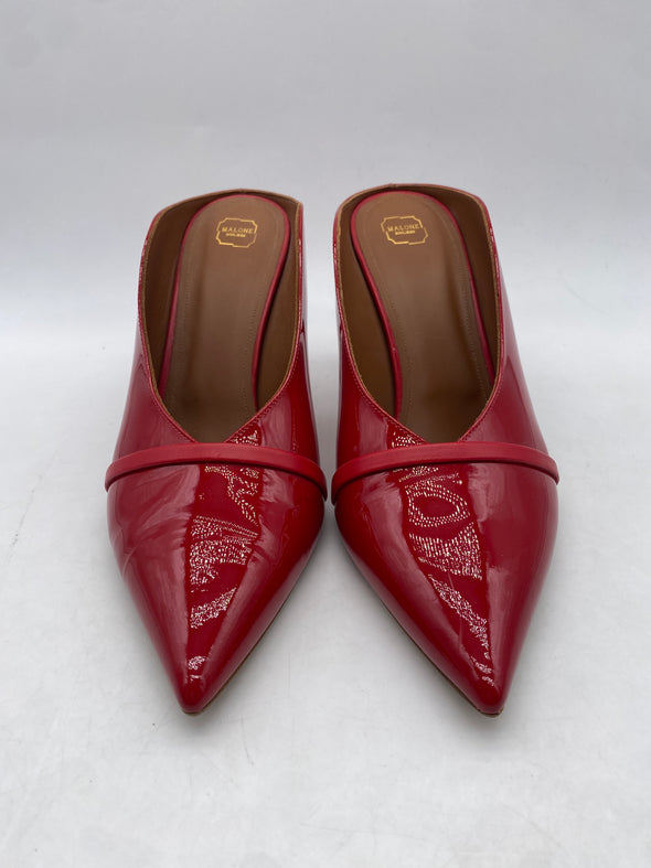 Mules à talons en cuir vernis