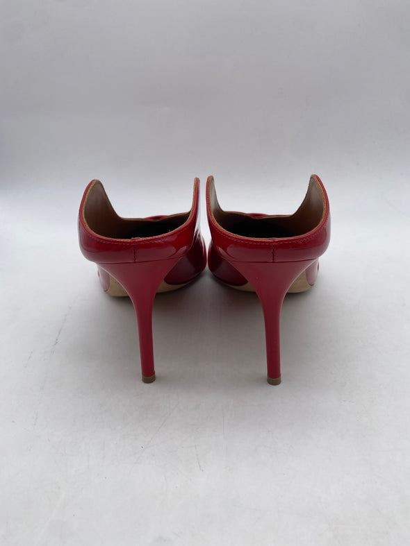 Mules à talons en cuir vernis