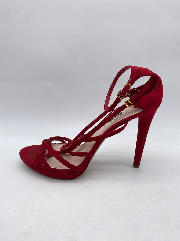 Sandales à talons en daim