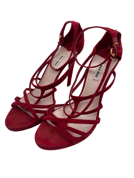 Sandales à talons en daim