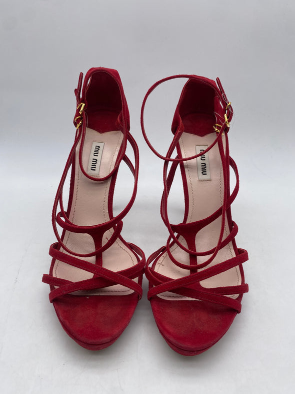 Sandales à talons en daim