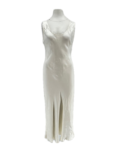 Robe satinée blanche