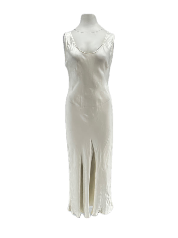 Robe satinée blanche