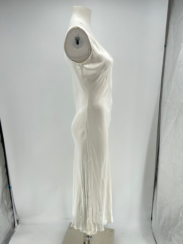 Robe satinée blanche