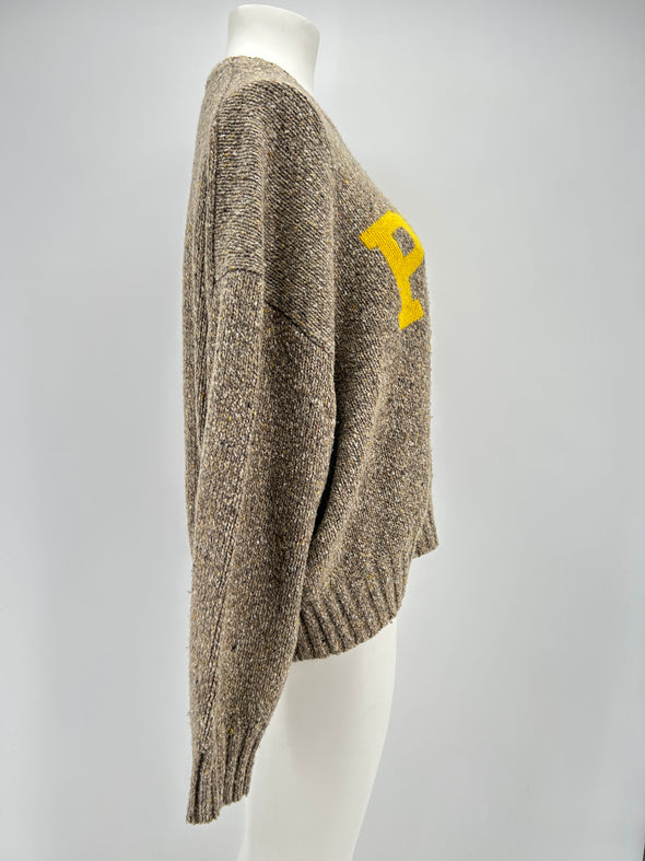Pull en laine beige