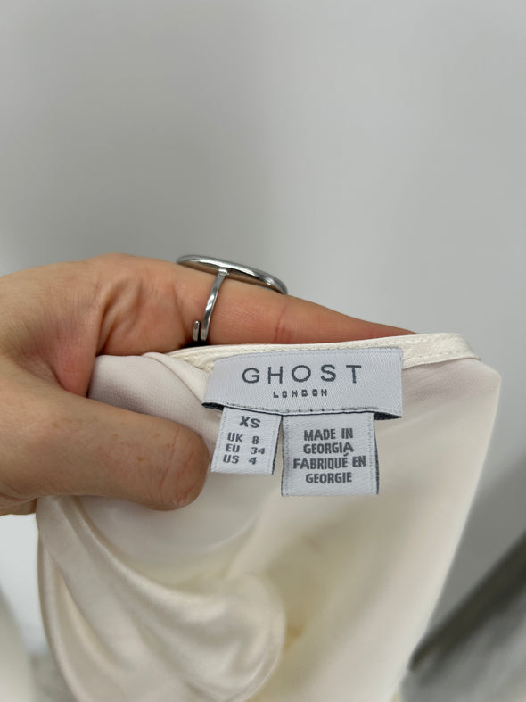Robe satinée blanche