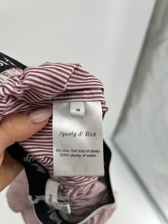 Short à rayures