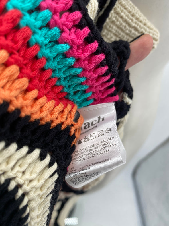 Cardigan à zip multicolore