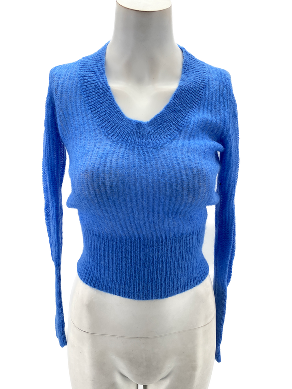 Pull en laine bleu