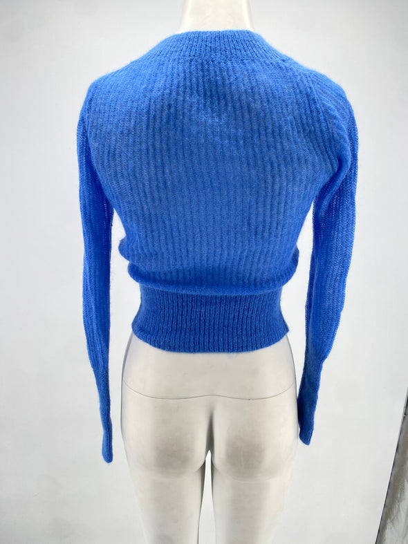 Pull en laine bleu